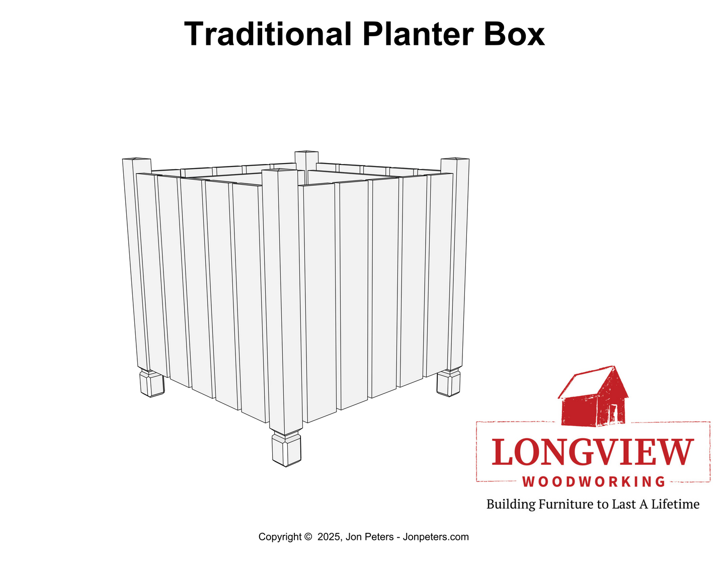 Traditional Wooden Planter