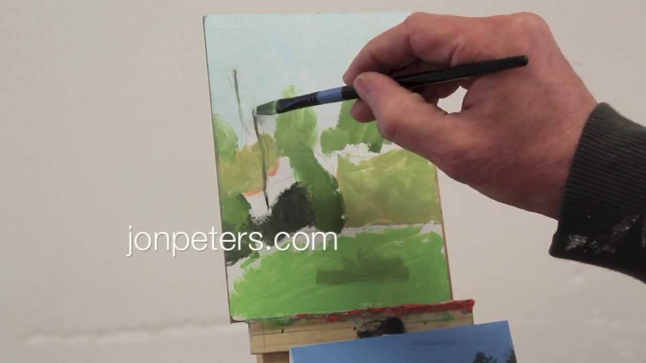 Intro to Painting, class #4. Meadow, Bethel Vermont 4 / 14 / 2014