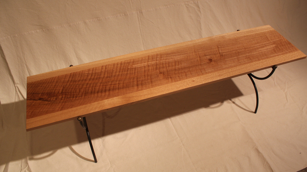Make a Figured White Oak Bench Seat, for Steel Base - Jon Peters Art & Home