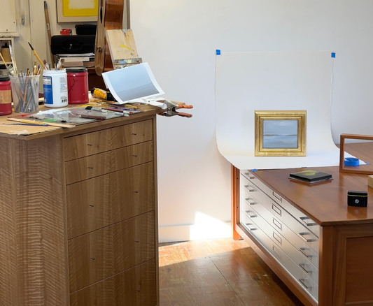 Winter Seascape Oil Painting Study on the Navesink River