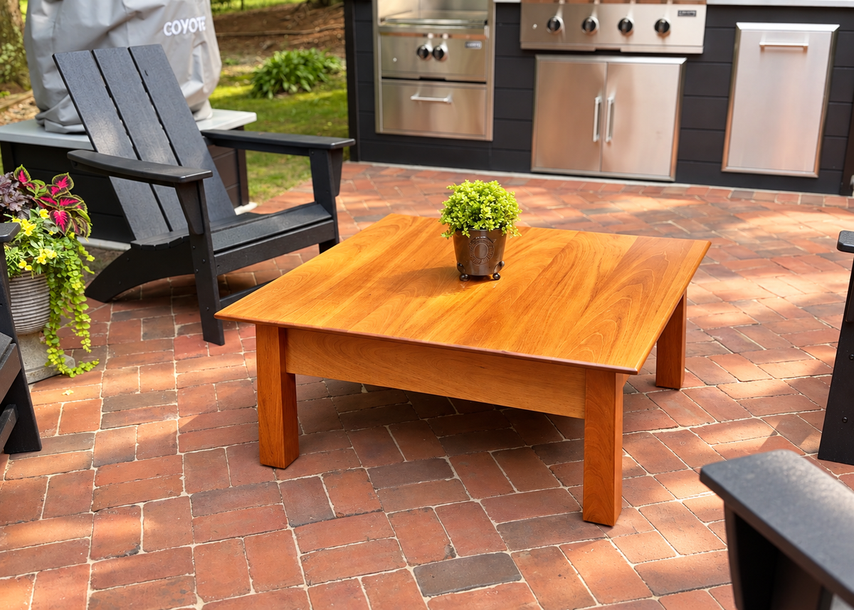 Japanese-Inspired Mahogany Coffee Table