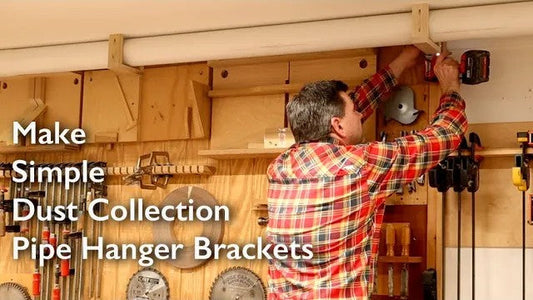 How to Make Simple Dust Collection Pipe Hanger Brackets