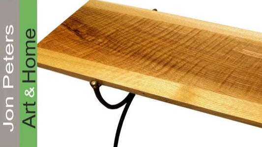 Make a Figured White Oak Bench Seat, for Steel Base