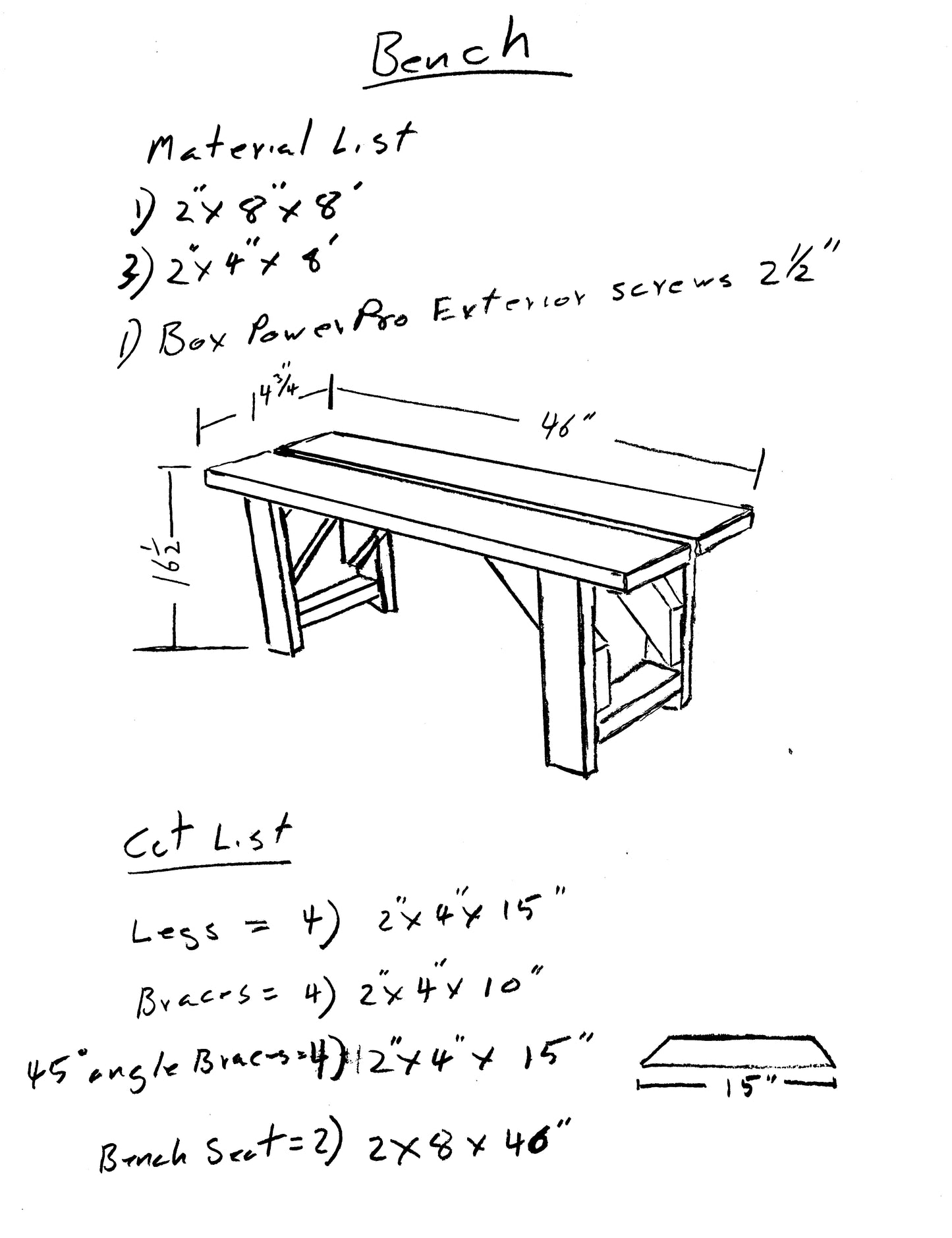 Garden Bench Free Plans