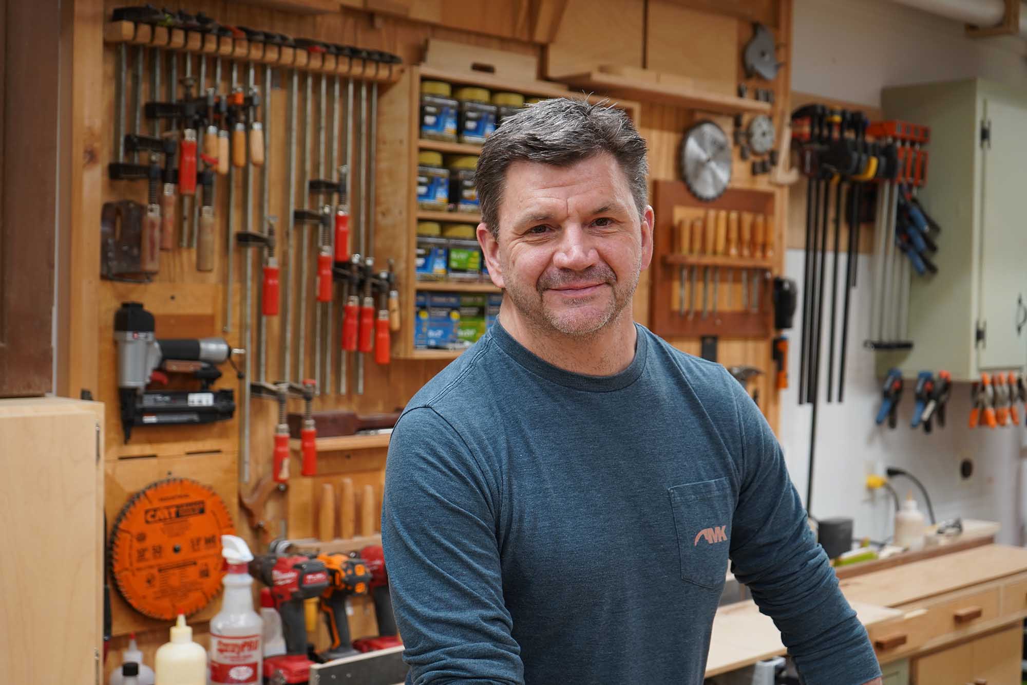 Jon Peters in his work shop