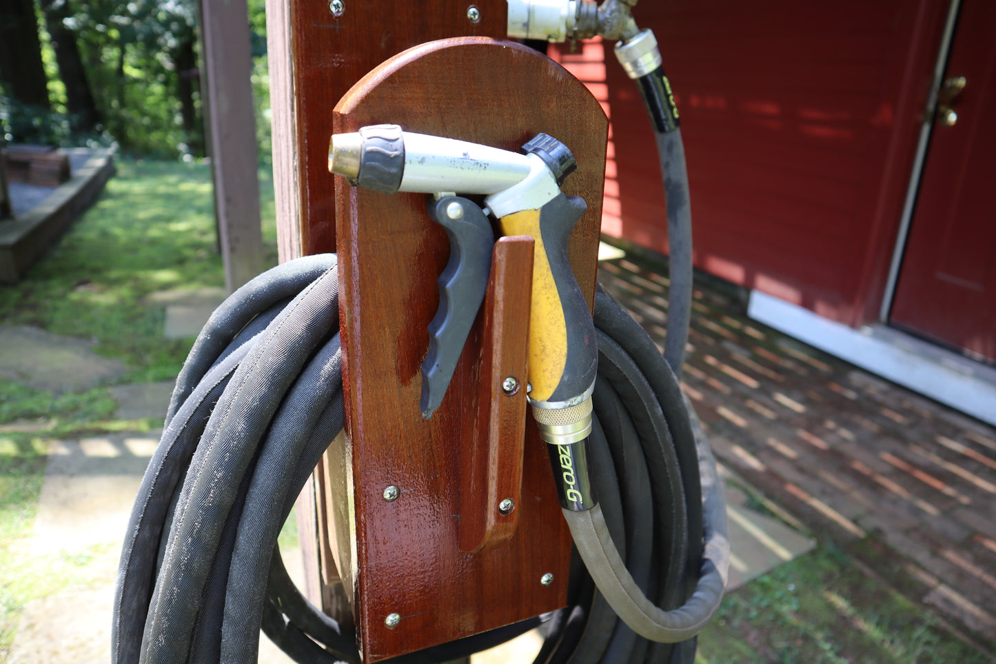 Wooden Hose Holder