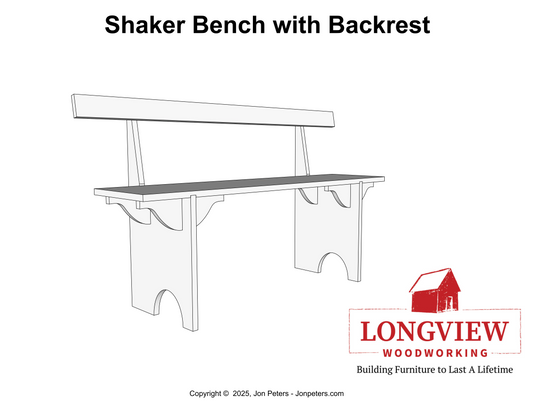 Shaker Bench With Backrest