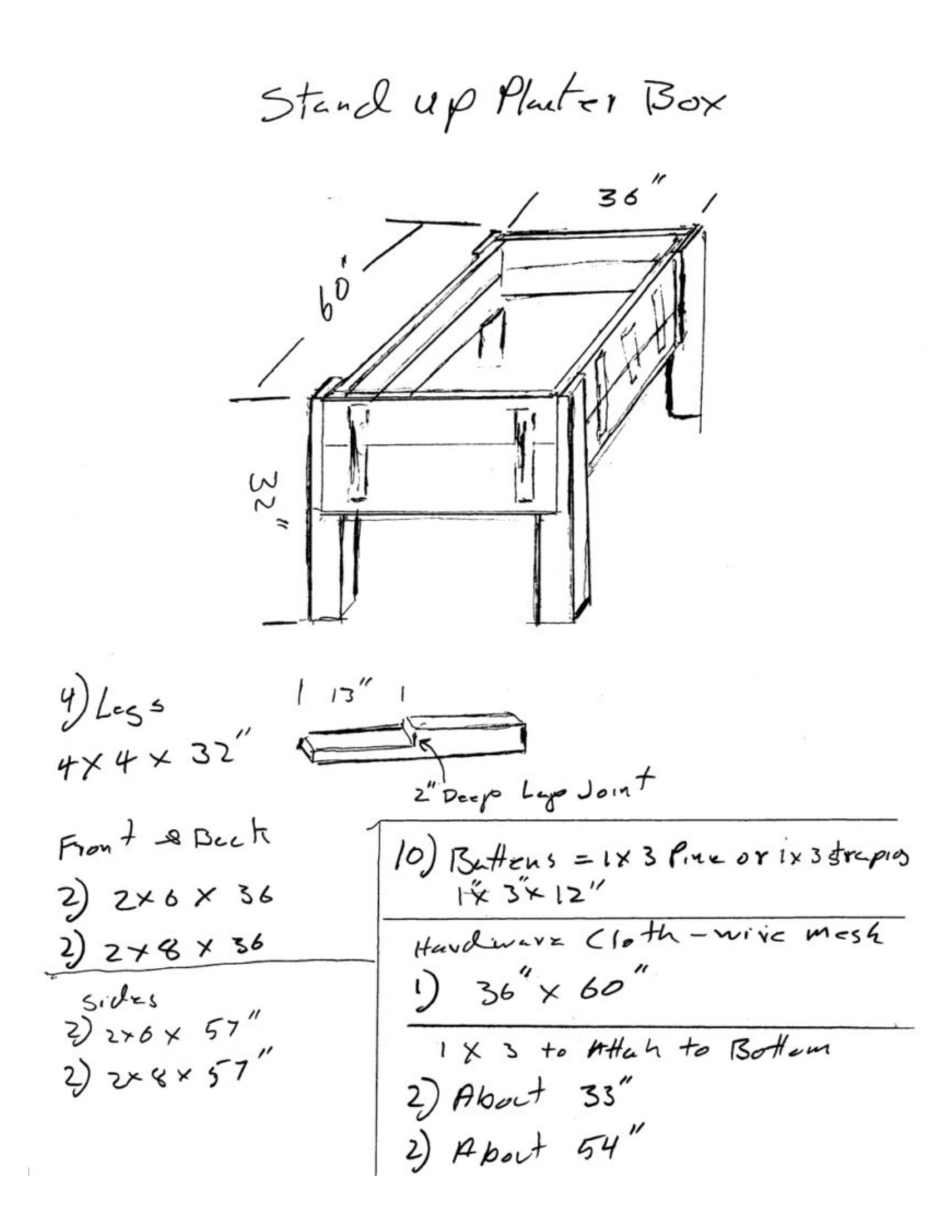 Stand Up Garden Planter Box