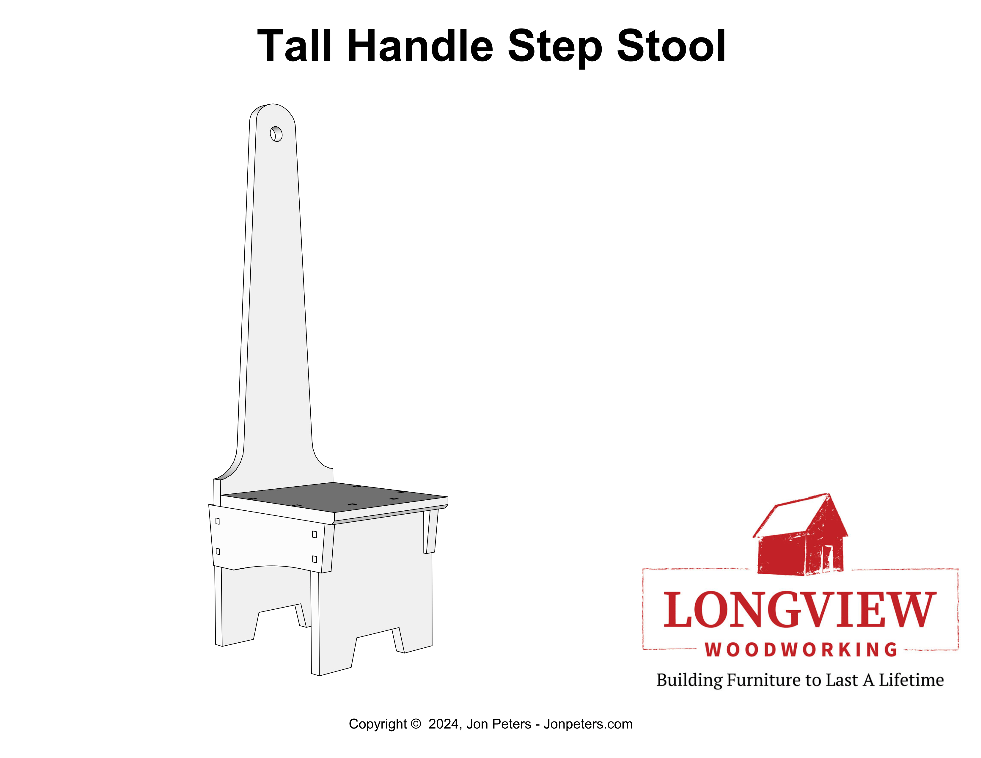 Stool Handle Template Tall Handle Step Stool – Jon Peters