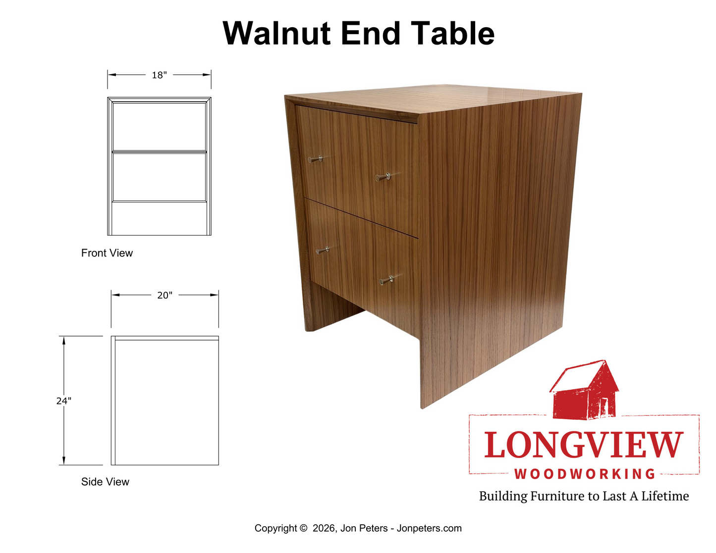 Walnut End Table Plans