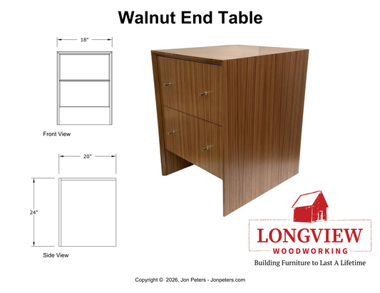 Walnut End Table Plans