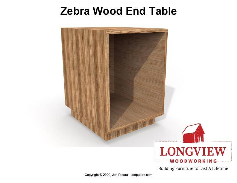 Zebra Wood End Table Design Plans