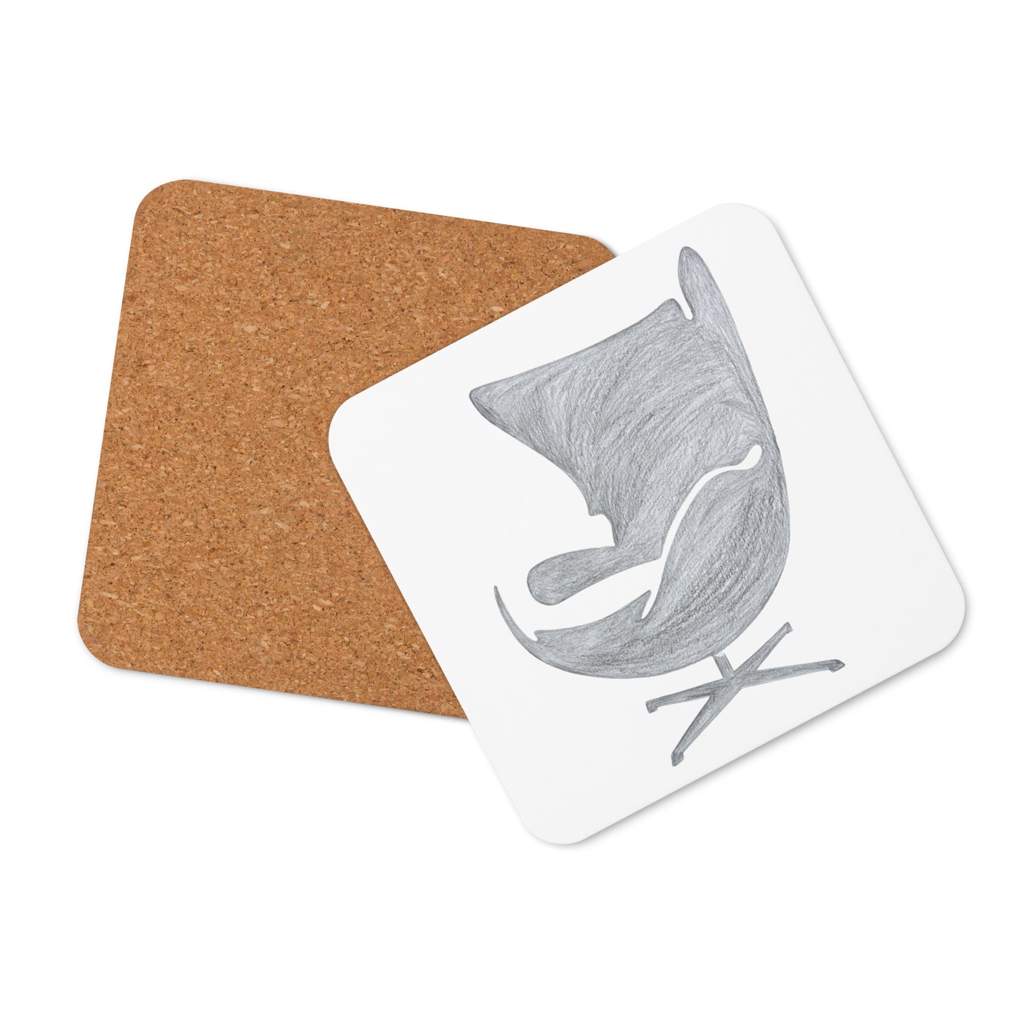 Egg-Chair cork-back coaster