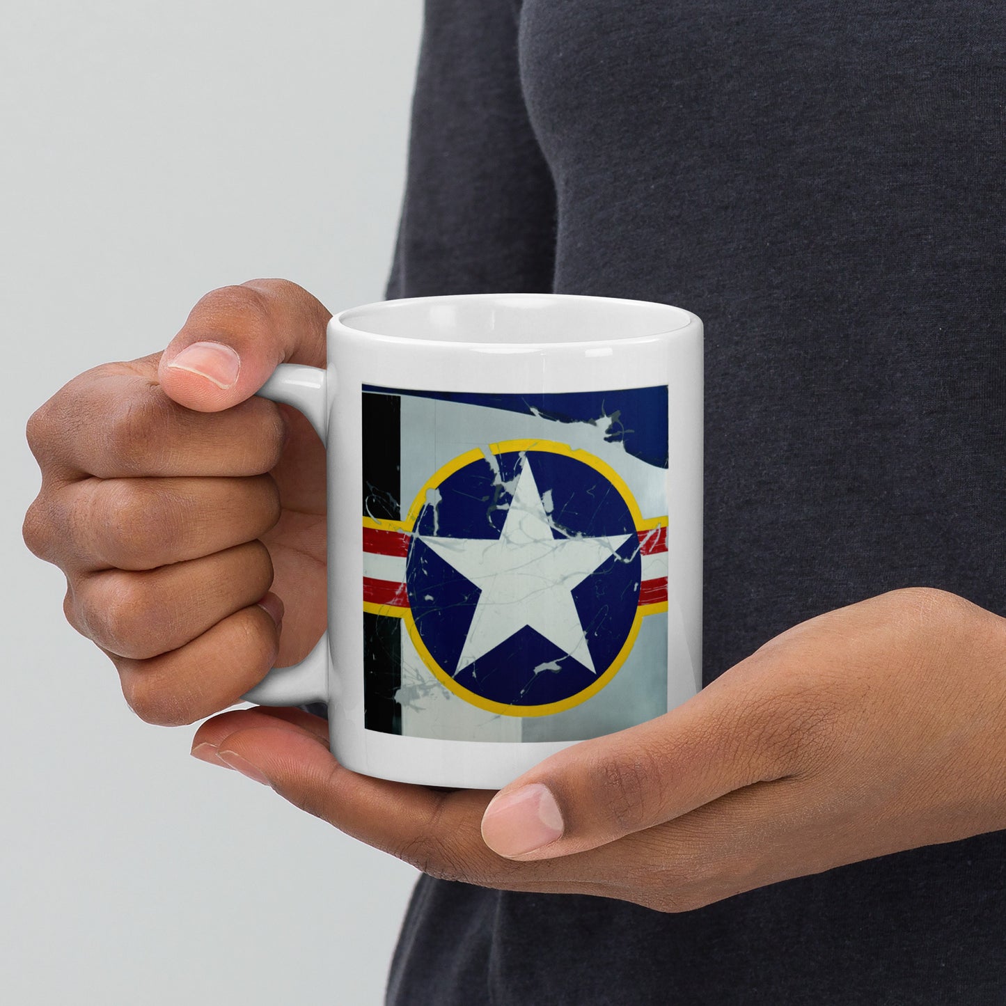 P-47 Thunderbolt Star White Glossy Mug