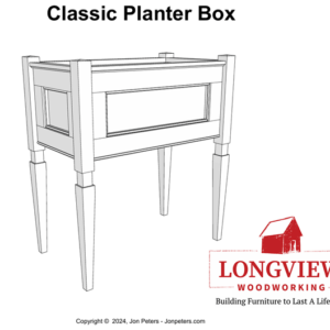 A 3d design of a classic planter box.