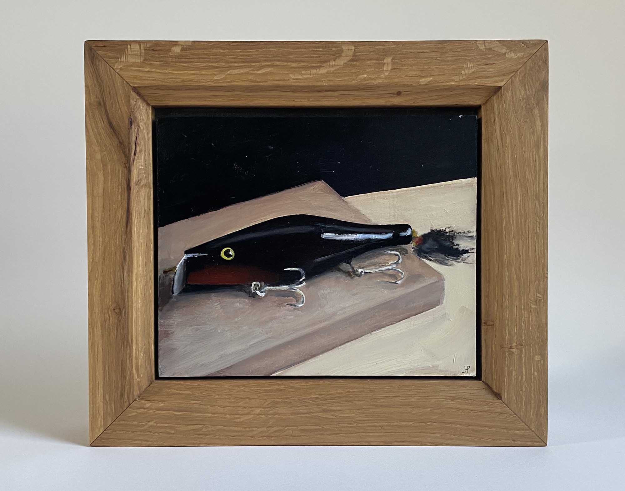 Striped Bass Fishing Lure Oil Painting