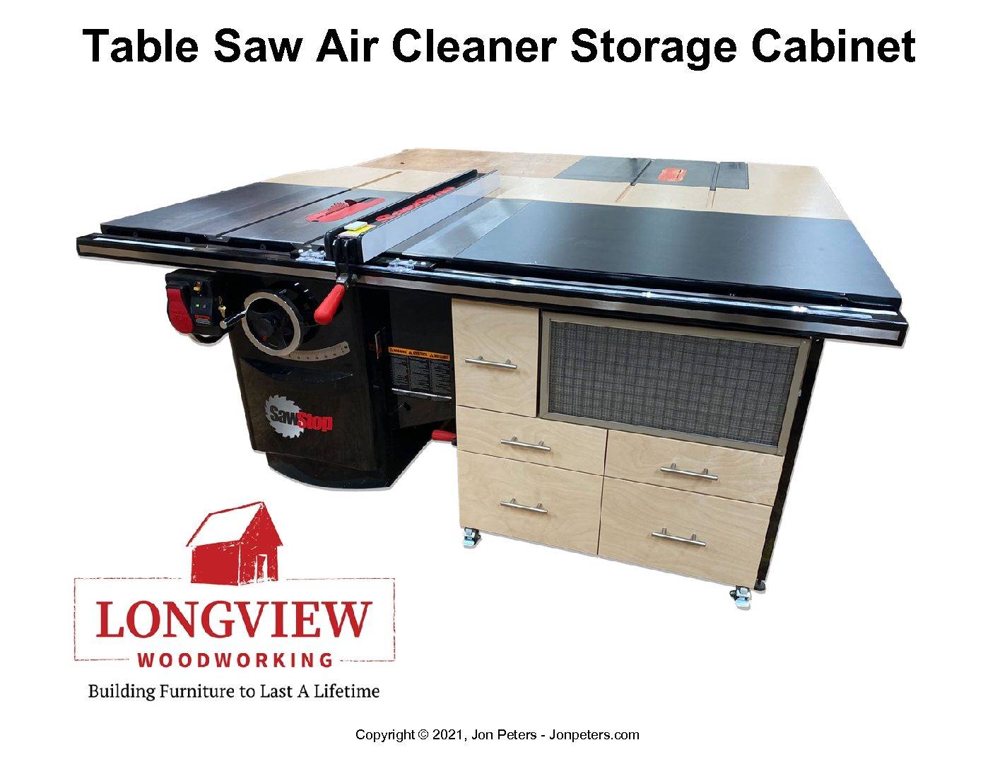 Table Saw Air Cleaner Storage Cabinet Design Plans Jon Peters
