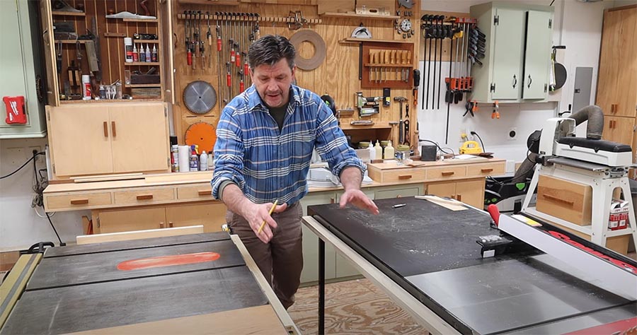 Two Table Saws Woodworking Setup
