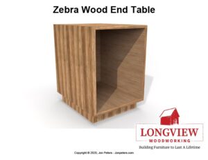 Zebra Wood End Table Plans